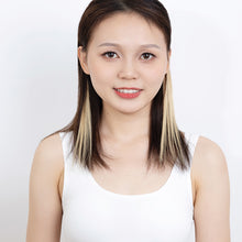 FH 2pcs one set multi colors ombre human hair clip in hair extensions