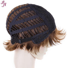 FH factory cheap wig short brown synthetic hair wig