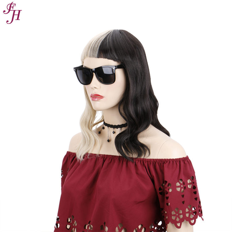 FHGZ P10524 Black/ Blond Wavy Synthetic wig