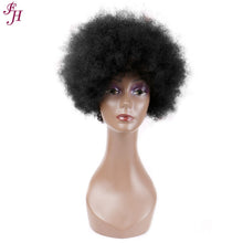 Load image into Gallery viewer, FH high quality 100% raw human hair short natural black wig