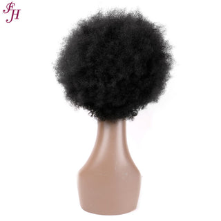 FH high quality 100% raw human hair short natural black wig