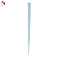 FH long straight bady blue hair extensions clip in hair extensions hair fiber