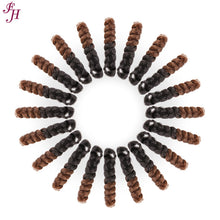 Load image into Gallery viewer, FH ombre Brazilian crochet braiding hair 10 inches synthetic hair