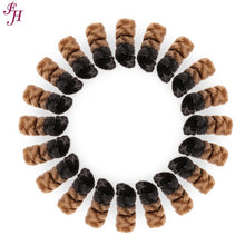 Load image into Gallery viewer, FH ombre synthetic curly hair 10 inch crochet braid hair
