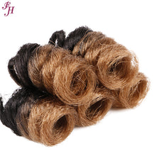 Load image into Gallery viewer, FH ombre synthetic curly hair 10 inch crochet braid hair