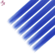 Load image into Gallery viewer, FH grade ultramarine one set fiber synthetic hair straight clip in hair extensions