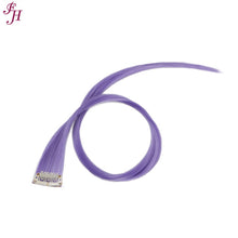 FH light purple clip in hair extensions 6 pcs one set synthetic hair fibers