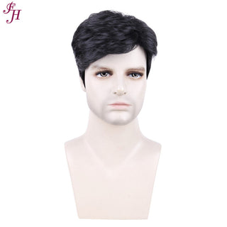 FH factory cheap wig P12070 synthetic short black hair wig