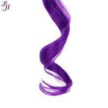 Load image into Gallery viewer, FH wholesale purple colored synthetic hair one set clip in hair extensions