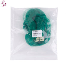 Load image into Gallery viewer, FH high quality green wavy synthetic hair 20 inches clip in hair extensions