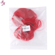 FH hot sale 6 pcs one set red great synthetic hair wavy hair extensions clip in