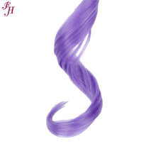 Load image into Gallery viewer, FH light purple clip in hair extensions high resistant synthetic hair extensions