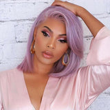 FHTK P13967 purple color short wig synthetic wig