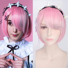 FH factory wholesale cheap P11844 machine made wig synthetic pink hair wig