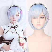 Load image into Gallery viewer, FH factory wholesale P11857 cheap machine made wig synthetic blue hair wig