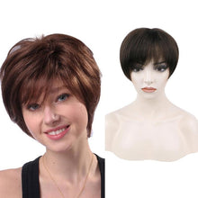 Load image into Gallery viewer, FH high quality natural black fashion P13330 short synthetic hair wig
