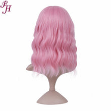 no25✨2PCS 50% OFF✨ FH P13576 pink color short wavy bob wig synthetic wig
