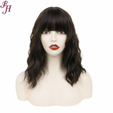 FHGZ P13614 beautiful wine red color wavy synthetic wig
