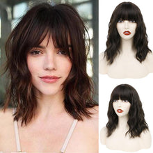 Load image into Gallery viewer, FH P13615 brown color wavy synthetic wig