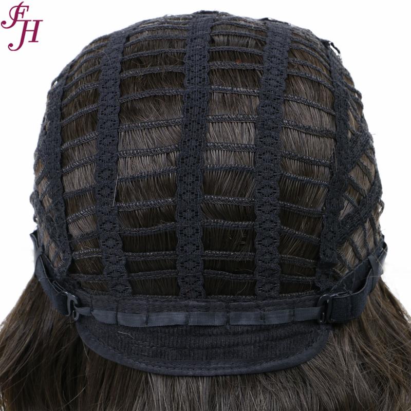 FH P13615 brown color wavy synthetic wig