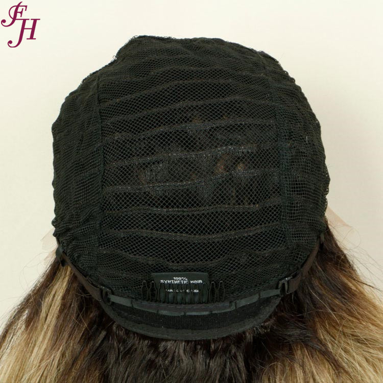 ✨2PCS 50% OFF✨ FH P13828 ombre blonde color lace front synthetic wig