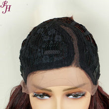 FHGZ P13826 ombre red color wavy synthetic wig