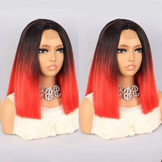 FHTK P13914 ombre color lace closure bob synthetic wig