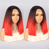 FHTK P13914 ombre color lace closure bob synthetic wig