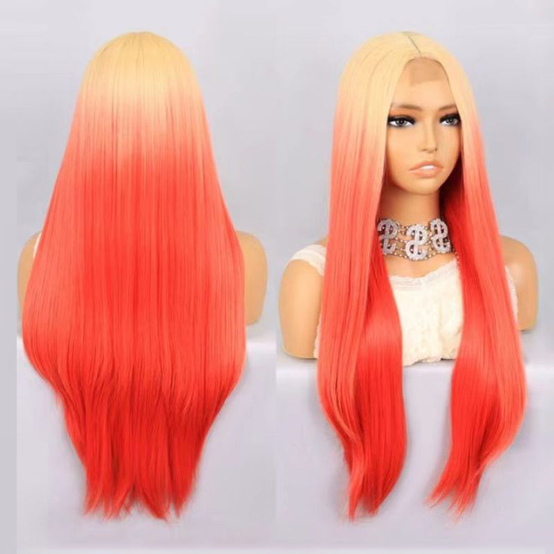 no13 ✨2PCS 50% OFF✨ FH P13916 ombre pink color straight synthetic wig