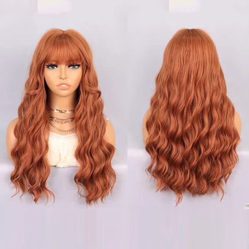 no21 ✨2PCS 50% OFF✨ FH P13937 beautiful ginger color long wavy synthetic wig