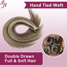 FH high quality P4-27 highlight hand-tied weft hair extensions