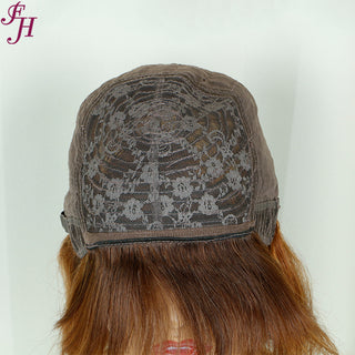 【Nikita】FH highlight human hair wig bob wig with bang