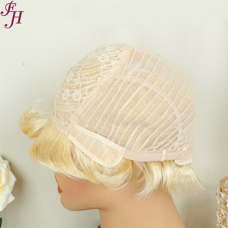 【Nikita】FH Q15726 613 blonde pixie cut machine made human hair wig