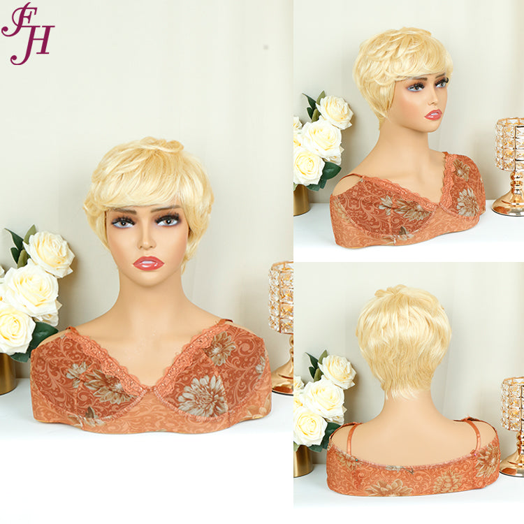 【Nikita】FH Q15726 613 blonde pixie cut machine made human hair wig
