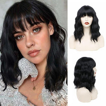 no10 ✨2PCS 50% OFF✨FH P13613 natural black wavy synthetic wig