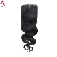 FH human hair 5x5 body wave lace closure