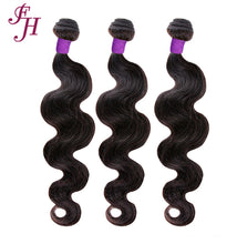 FH three pieces human hair extension black body wave bundles