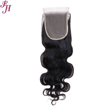 FH human hair 4x4 body wave lace closure