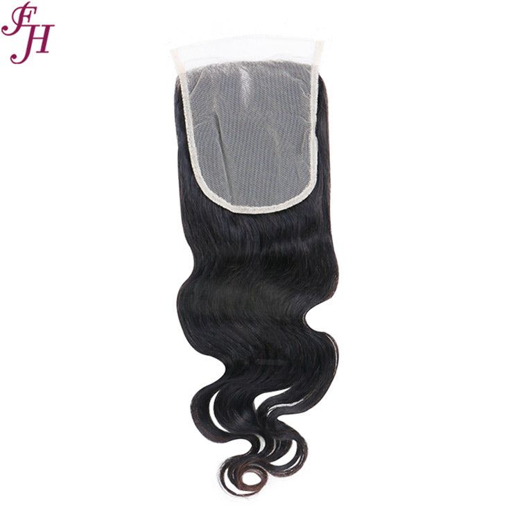 FH human hair 5x5 body wave lace closure