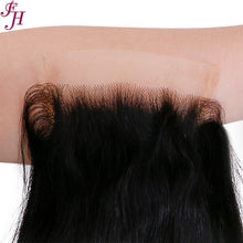 FH human hair 4x4 body wave lace closure