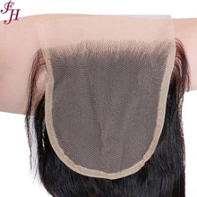 FH human hair 4x4 body wave lace closure