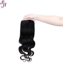 FH human hair 5x5 body wave lace closure