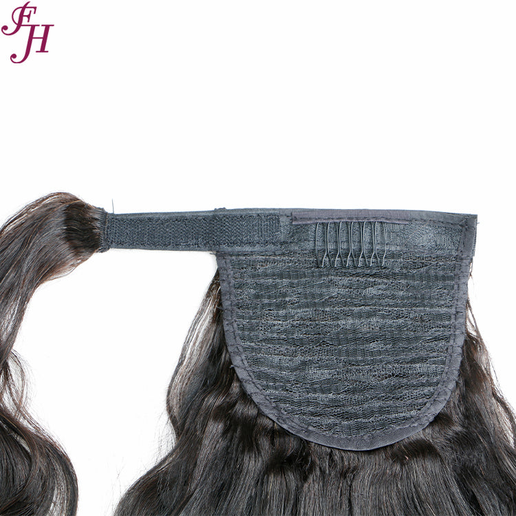 FH 100% virgin human hair body wave velcro ponytail