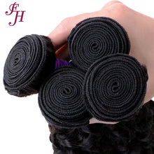 FH three pieces brazilian deep curly human hair bundles