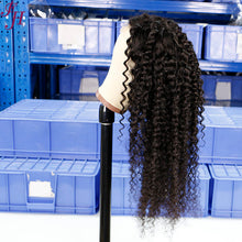 Load image into Gallery viewer, FH factory price raw hair deep curly 13x4 HD lace frontal wig human hair wig