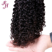 FH three pieces brazilian deep curly human hair bundles