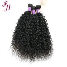 FH three pieces brazilian deep curly human hair bundles