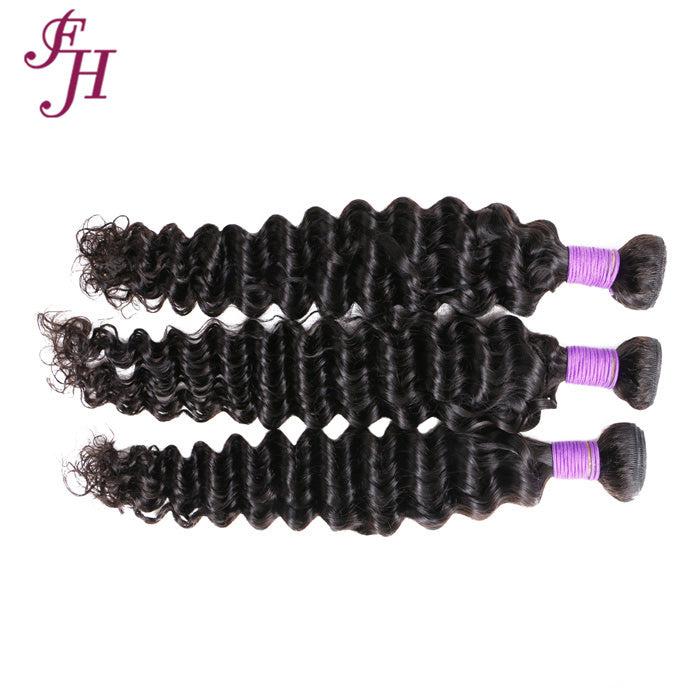 FH three pieces deep wave human hair bundles