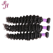 Load image into Gallery viewer, FH three pieces deep wave human hair bundles