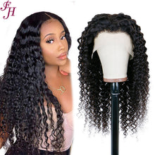 FH HD lace virgin hair deep wave 13x4 lace frontal wig human hair wig